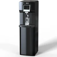 2 in 1 Water Cooler, Cold Water Supply with 18LBS Daily Ice Making, Bottom Loading Compatible with 3 or 5 Gallon Bottles, Ideal 1