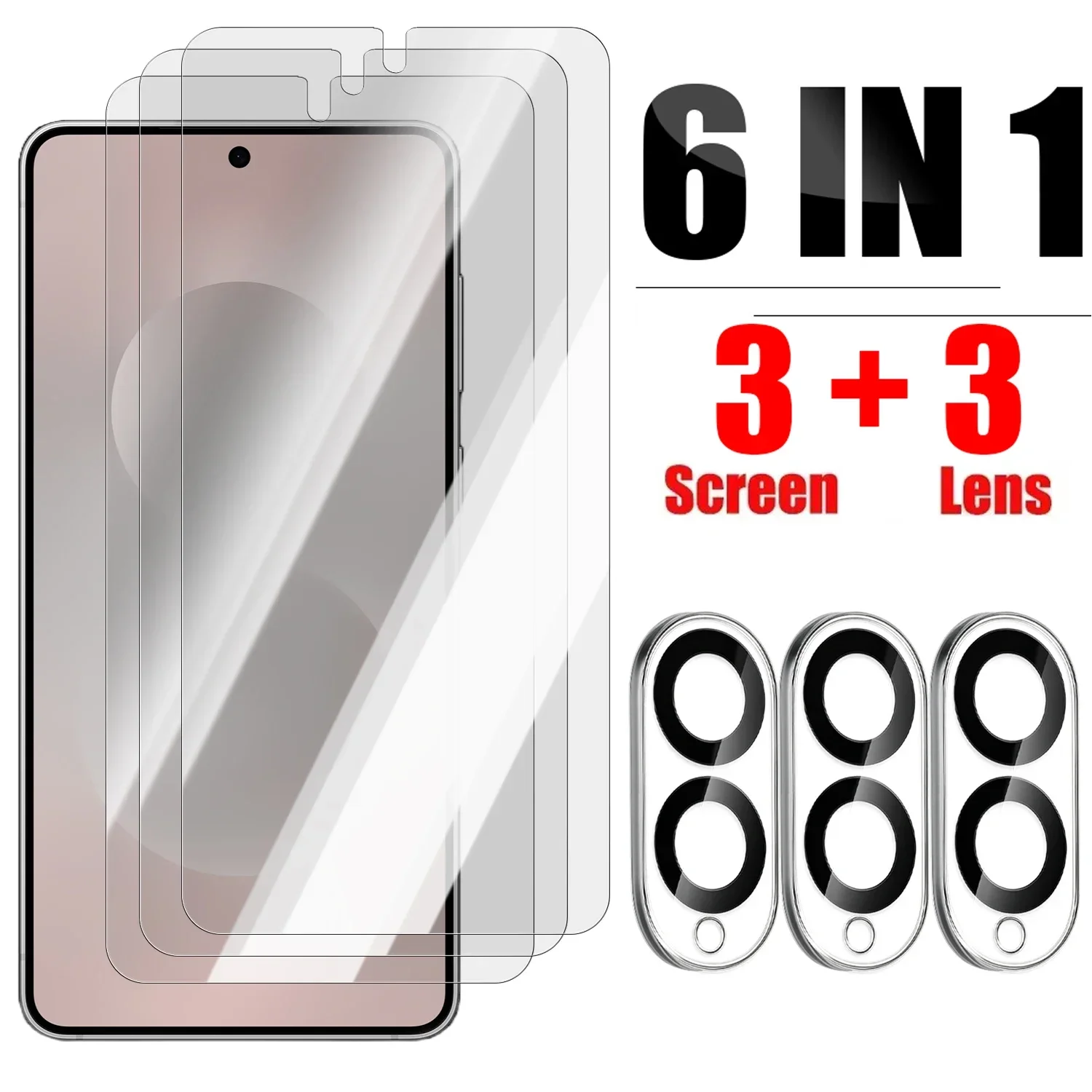 Premium Tempered Glass Screen Protector with Camera Lens Film