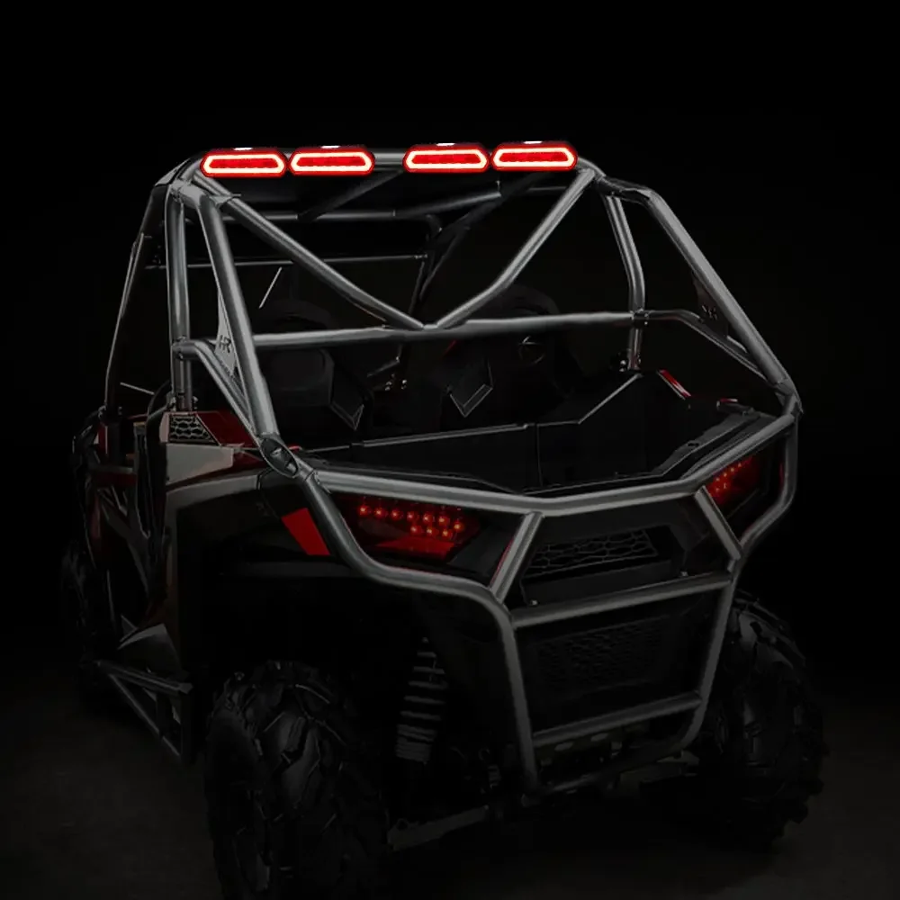 KEMIMOTO UTV 체이스 LED 테일 라이트, 캔암 매버릭 X3 용 브레이크 라이트, 폴라리스 RZR 1000 XP 800 900 호환, 1.75-2 인치, 5 가지 모드