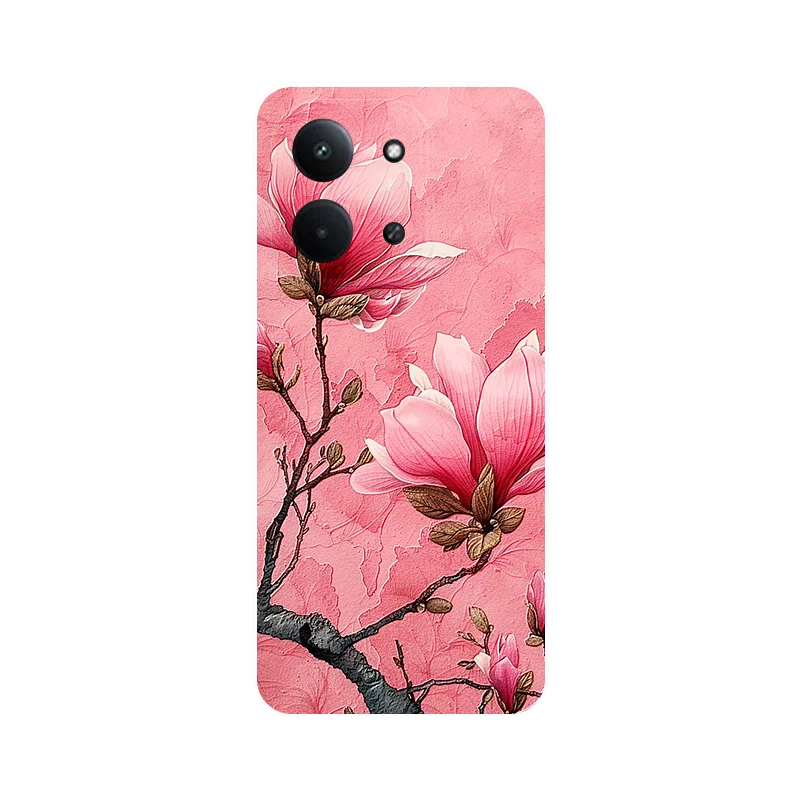 Floral Wolf Shockproof Silicone Phone Case - Soft TPU Cover
