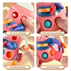 Cartoon Bottle Animal Phone Pull String Finger Press Grip Game Early Education Training Soothing Toy 5