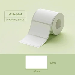 Mini Thermal Portable Label Printer - Self-Adhesive Barcode & Price Tag Labeling Machine (5030-White)