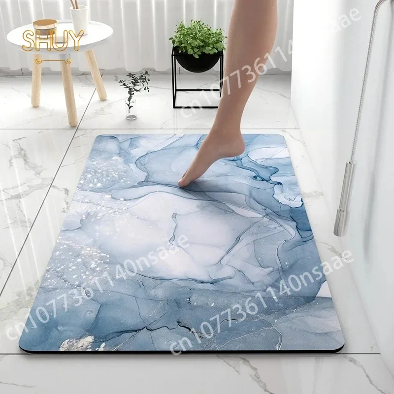 

Bathroom Rugs Soft Diatomaceous Earth Floor Mat Super Absorbent Toilet Carpet Door Foot Mats Bath Non-slip Rubber Shower Rug Pad