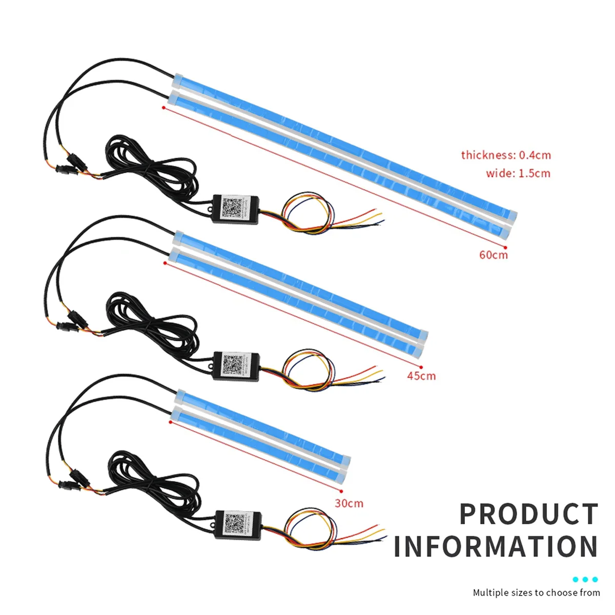 2Pcs RGB ְ  Ʈ App  DRL 12v  Ʈ   õִ   帣 LED Ʈ