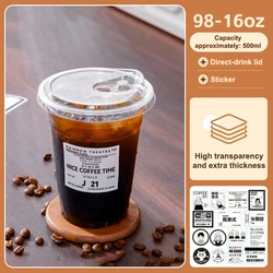 Set of 10 Clear Plastic Cups with Strawless Lids for Refreshing Cold Beverages (3)