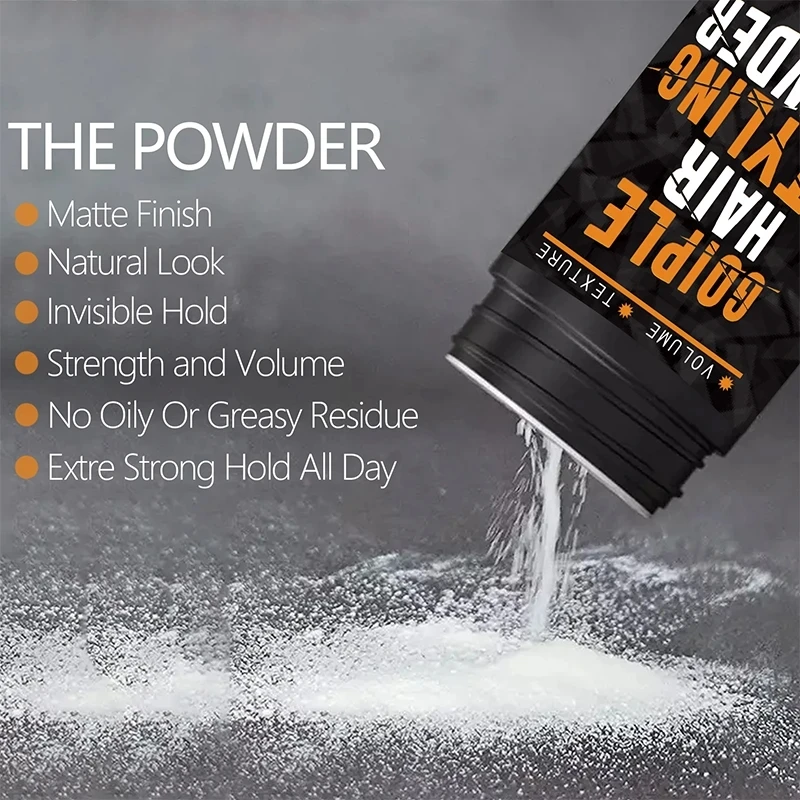 GOIPLE 40g Hair Styling Texturizing Powder Volume Boost Matte Finish Refresh Fluffy Shaping Products for Men Oil Greasy Control view 2
