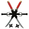 New 56cm Halloween Samurai Ninja Plastic Retro Long Knife Daggers 7 Pieces in A Set Deadpool Cos Double Sword Costume Props Toys 6