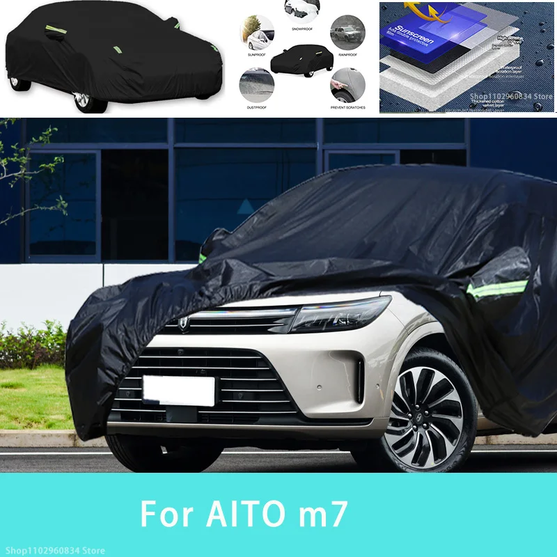 

For AITO m7 Outdoor Protection Full Car Covers Snow Cover Sunshade Waterproof Dustproof Exterior Car accessories