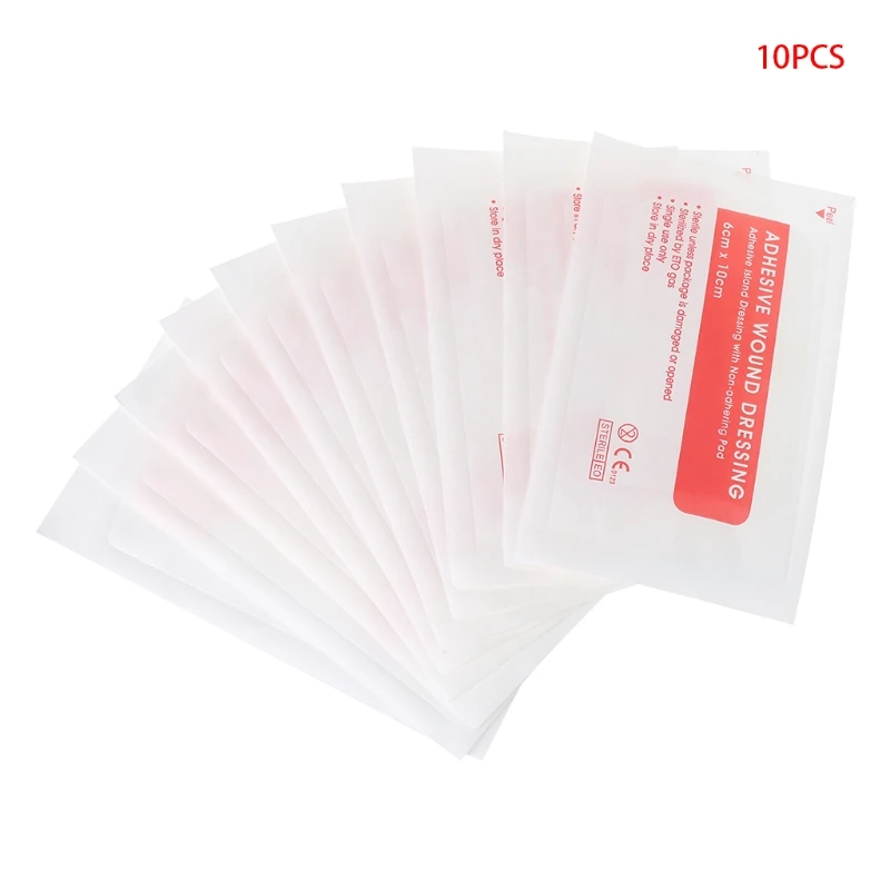 

10pcs Non-woven Medical Adhesive Wound Dressing Large Bandage Care Tool