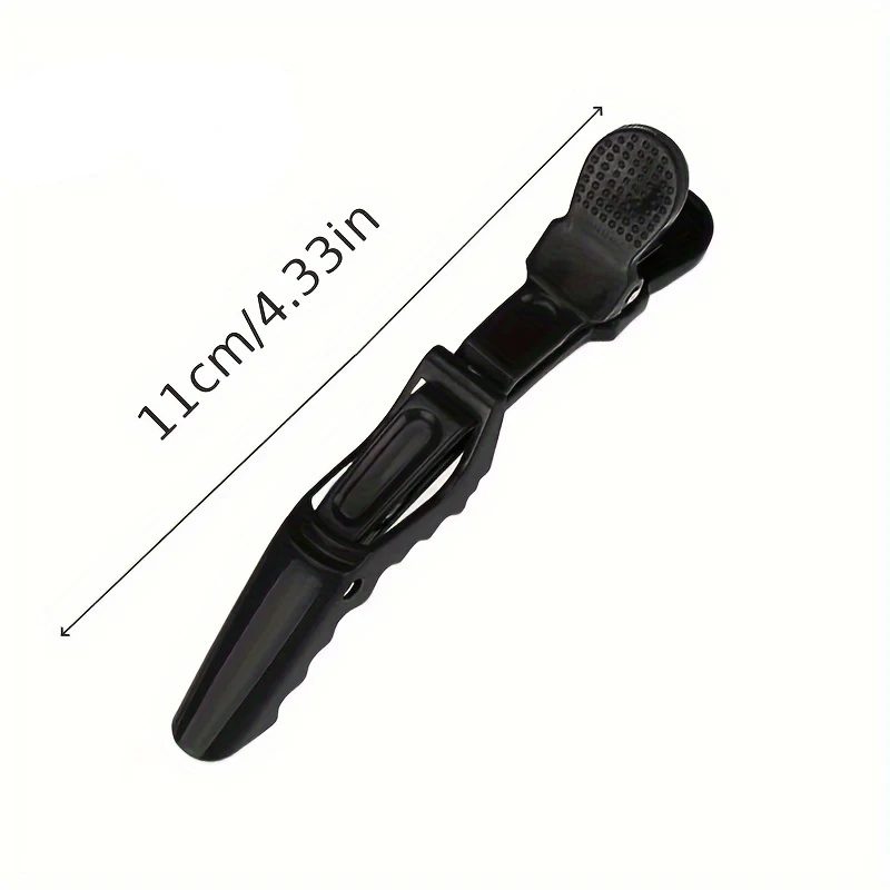Black Alligator Clamp Hair Claws - Set of 6 Hair Styling Accessories