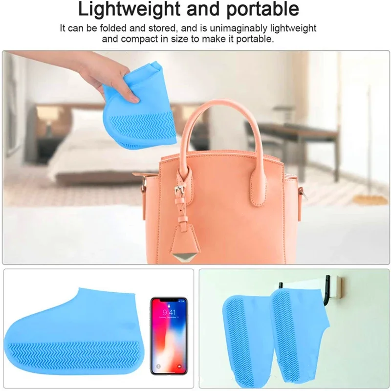 Silicone Galoshes Waterproof Shoe Covers Rain Boots