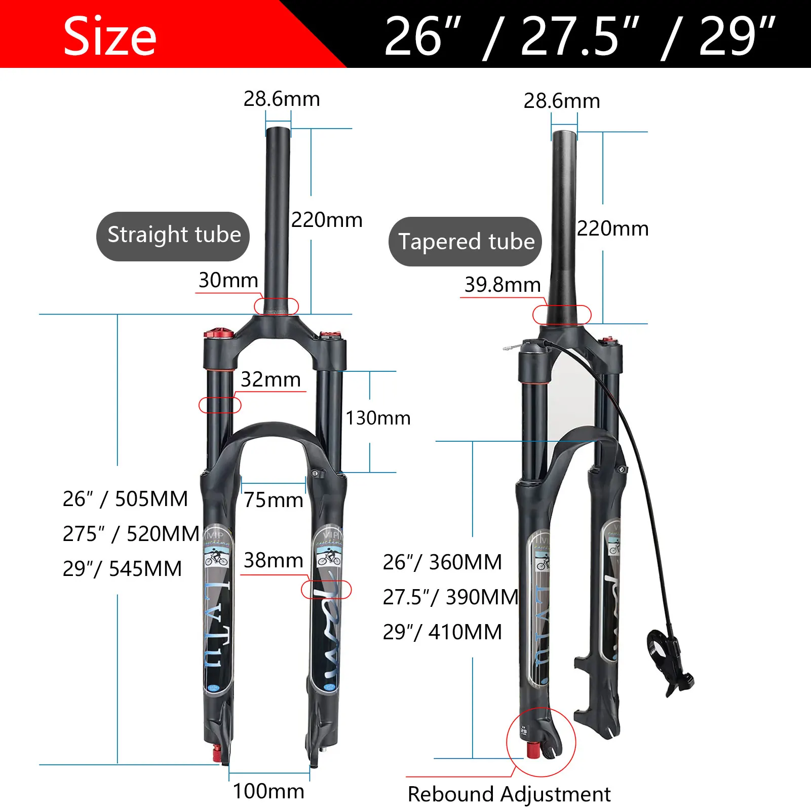 全国どこでも送料無料 LvTu Magnesium Alloy XC Bicycle Air MTB Suspension Forks 26