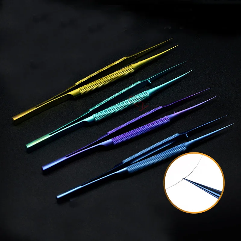 

Fingerprint Fly Line Tweezers Fine tip Straight Bending Lengthening Hardening Titanium Alloy 0.15MM