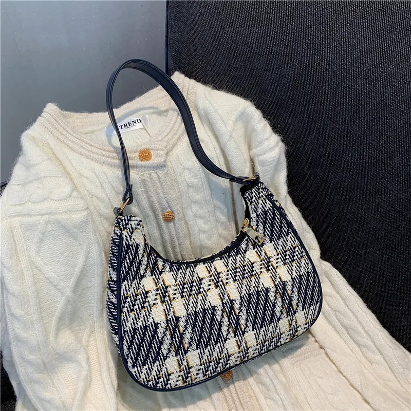 Retro Plaid Print Shoulder Bag with Mini Round Purse Pendant Women 2pcs  Composite Bags Female Small Crossbody Girls Travel Bag - AliExpress
