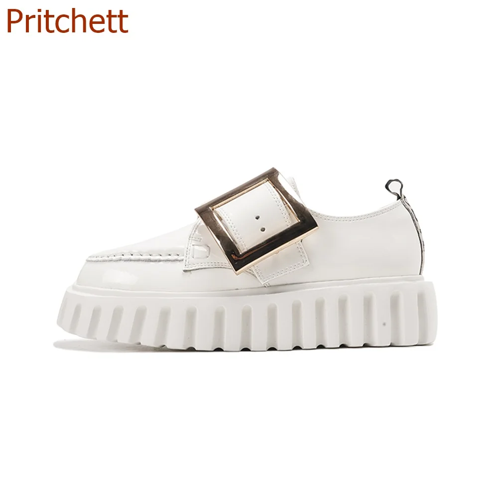 Round Toe Thick Sole Women Shoes Flat Sole Square Diamond Blingbling Shallow Solid Fashion Casual Comfortable Party Women Shoes 2
