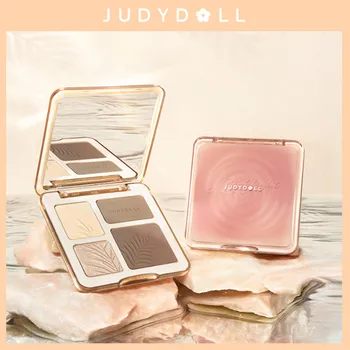 Judydoll Evidenziatore viso Tavolozza per trucco Viso Bagliore duraturo Illumina Contorno Shimmer Polvere opaca 3D Ombra per naso Cosmetici 1