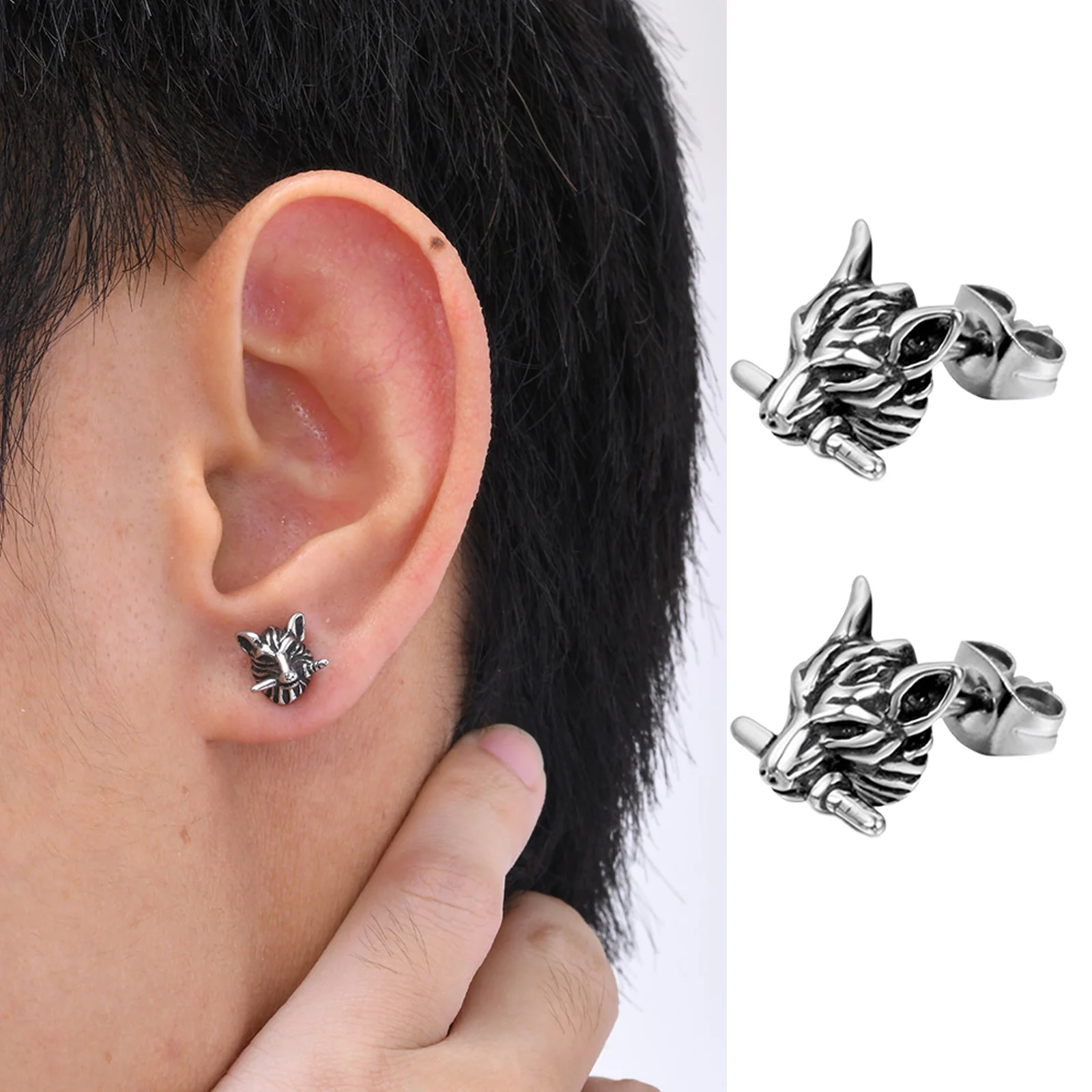 Orecchini Donna Oro Bianco Con Zirconi E Rubino Sintetico - Gioielleria - Foto 3