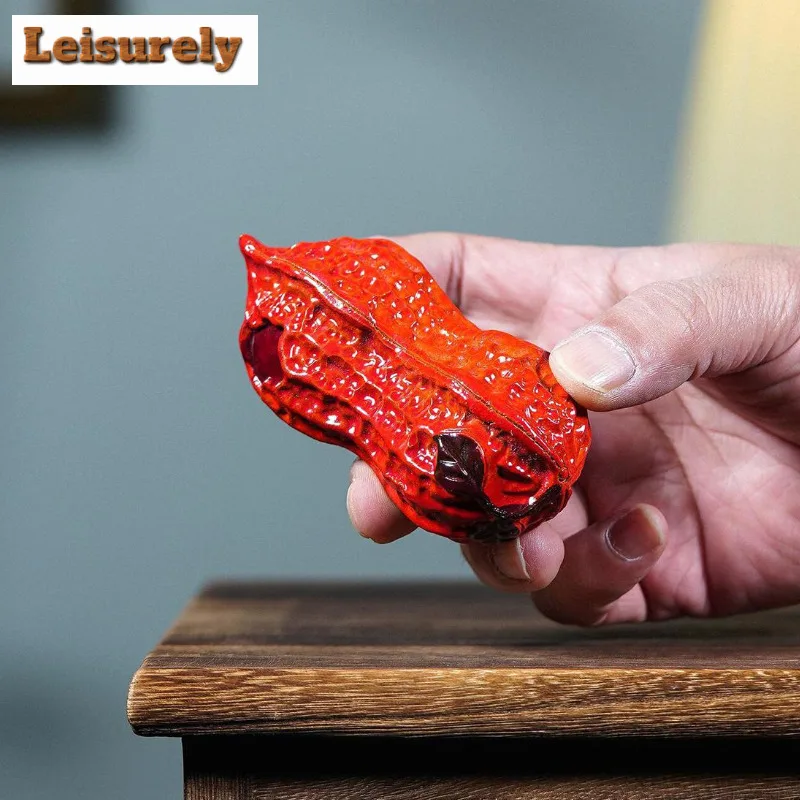 Yixing Purple Clay Peanut Color-changing Tea Pet Antique Tea Games Tea Figurine Play Toys Tea Statue Ornaments Craftsmanship