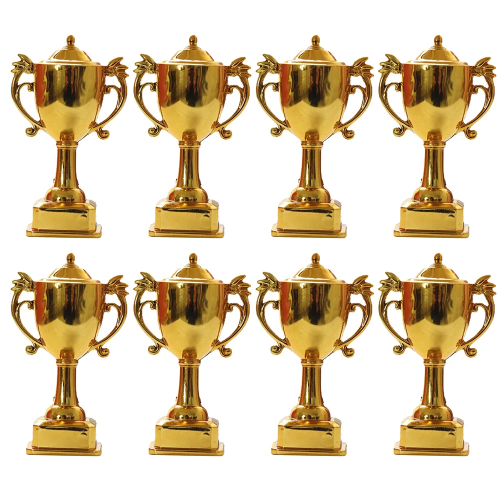 

8Pcs Kids Toy Miniature Award Trophy Model Cake Decoration Competition Celebration Party Supply