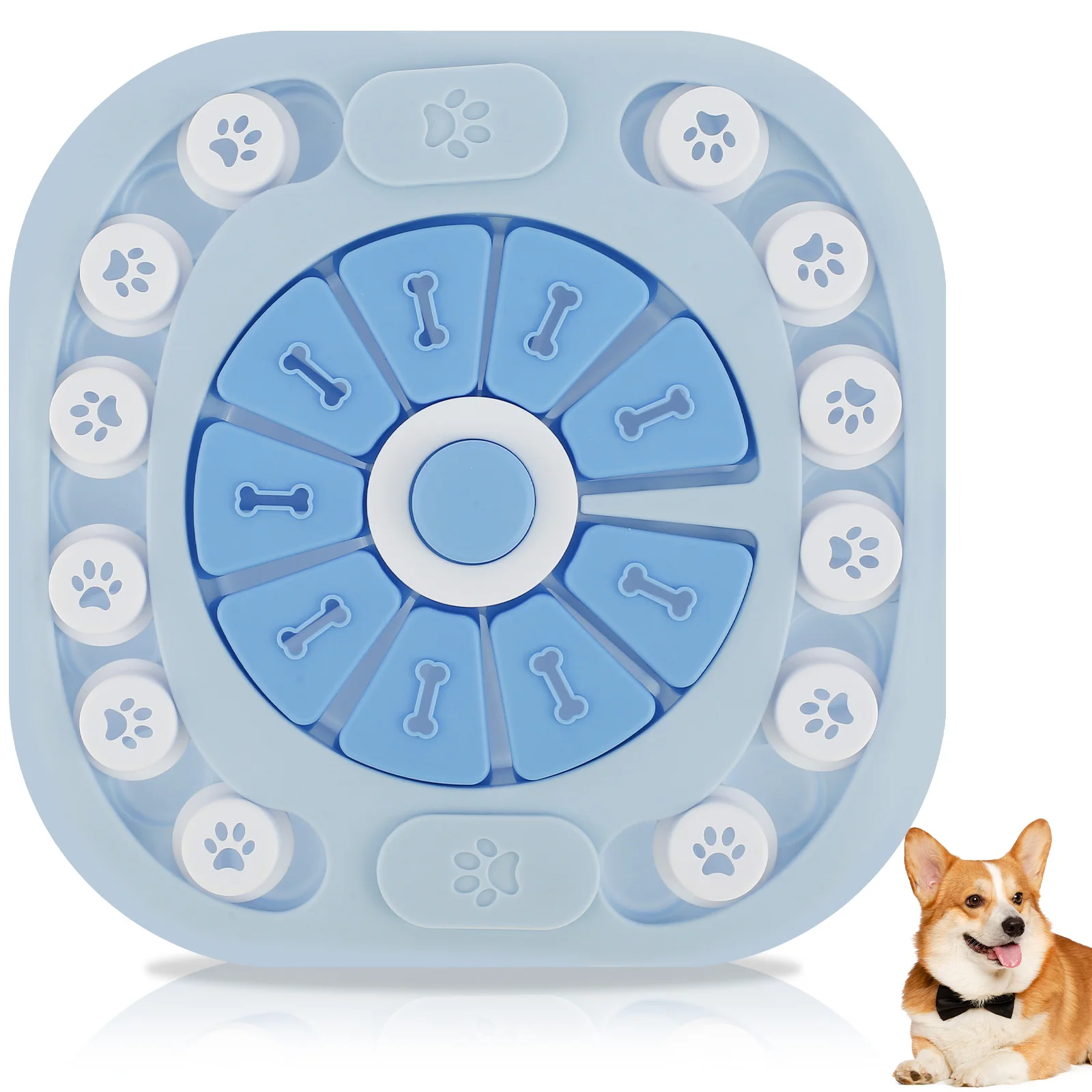 

Dog Puzzle Toys Squeaky Dog Treat Puzzle Toy Interactive Dog Treat Puzzle Toys for IQ Training Mental Stimulating Dog Puzzle