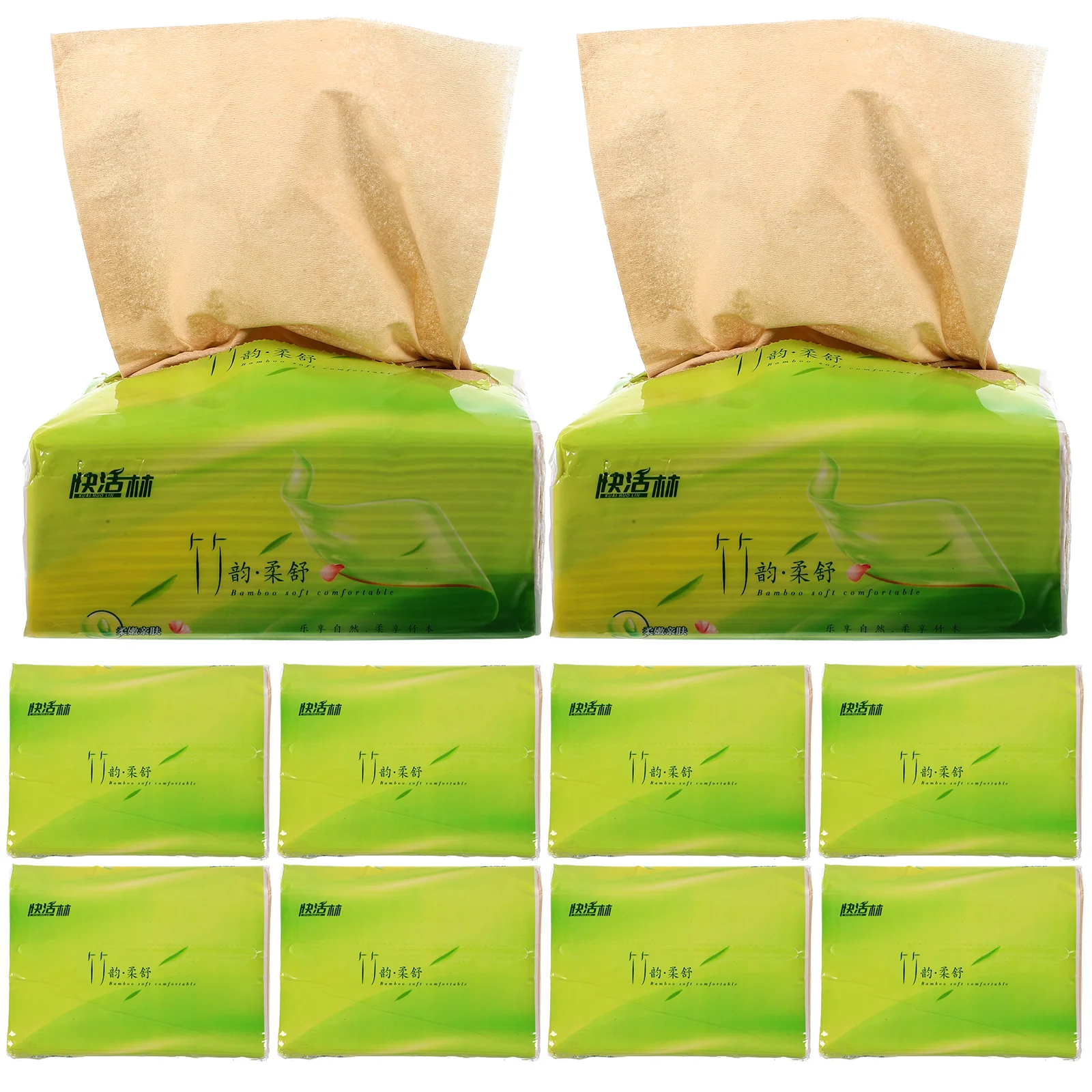 

Natural Pulp Set for 10, 3 Ply Tissue Cube- Strong, and Silky, 100