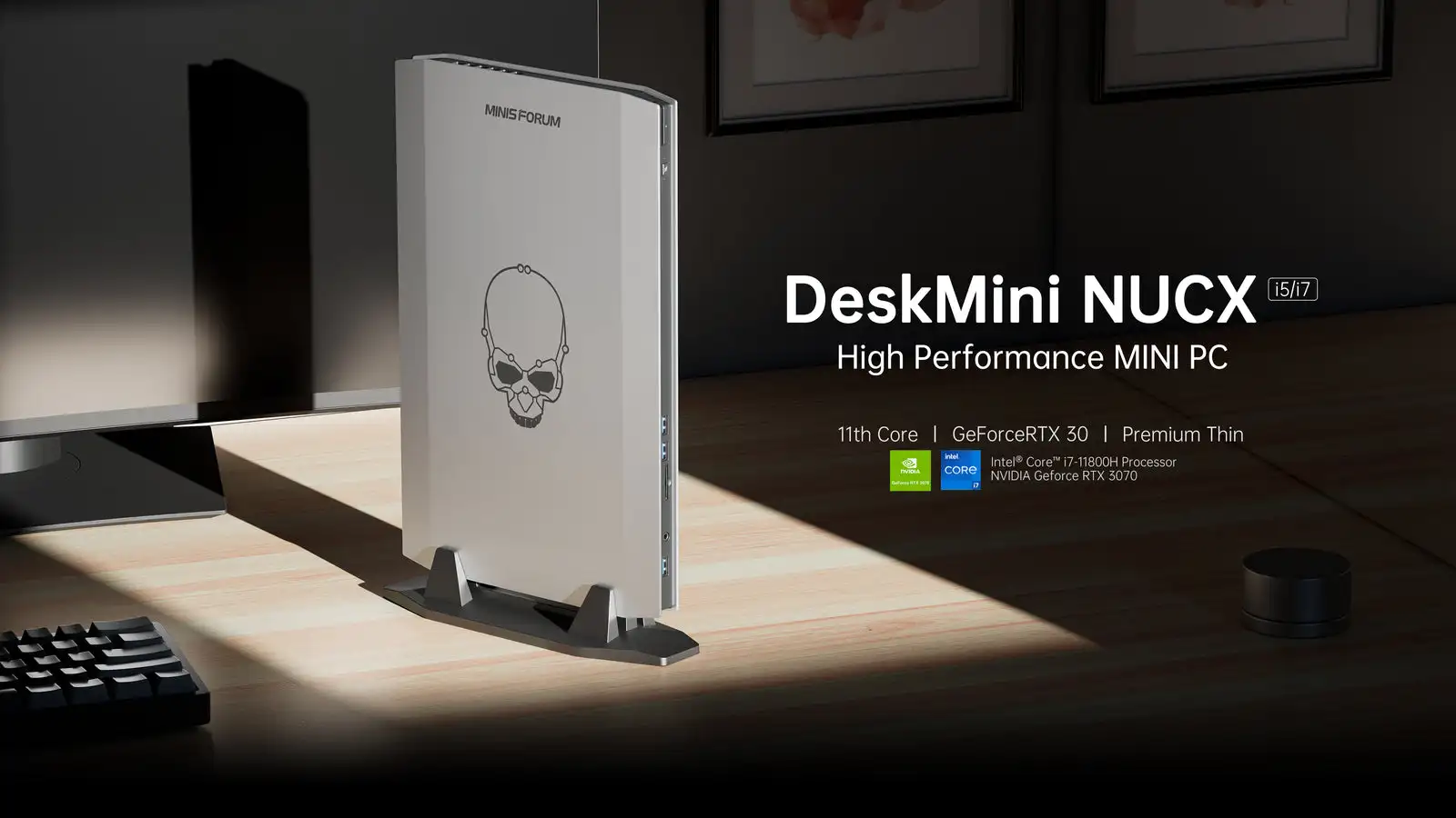 Minisforum Mini PC NUCXi7 Intel Core i7-11800H NVIDIA GeForce RTX 