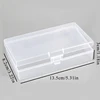 Rectangular Plastic Clear Storage Box Jewelry Container Case Photocard Holder Black/Transparent Bead Organizer Case 13.5*8.2*3cm 2