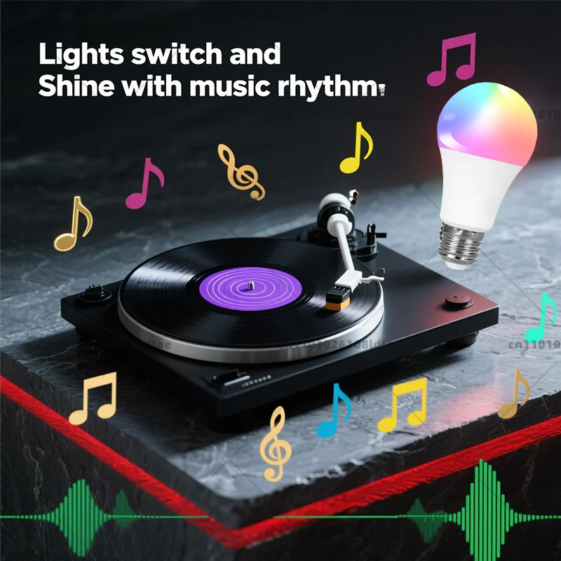 LED Light Bulbs Tuya Wifi Bluetooth Smart E27 RGB Alexa AC 85 265V For Google Assistant Life
