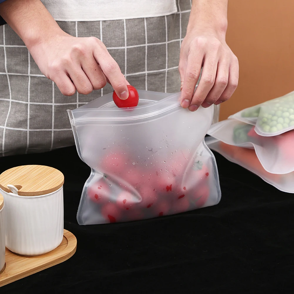 

Fresh-keeping Bag Storage Bags Freezer Bag Leak Proof Reusable Sealed Bags Non-toxic Storage Bags Food Environment