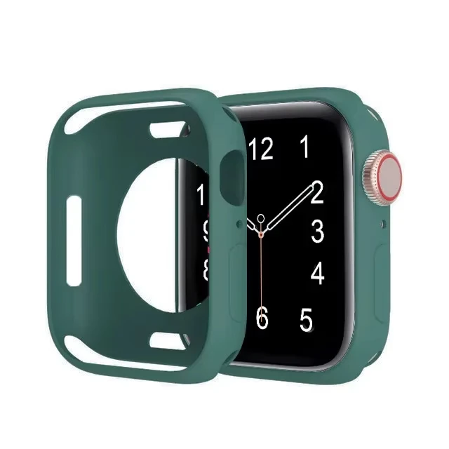 Soft Silicone Protective Case for Apple Watch - Flexible Bumper Shell Cover