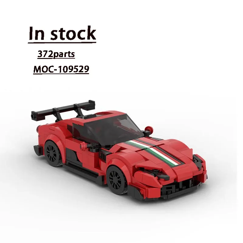 Moc-109529 Red Supercar Assembly Stitching Building Block Modello 372 Building Block Parts Kids Building Block Toy Gift