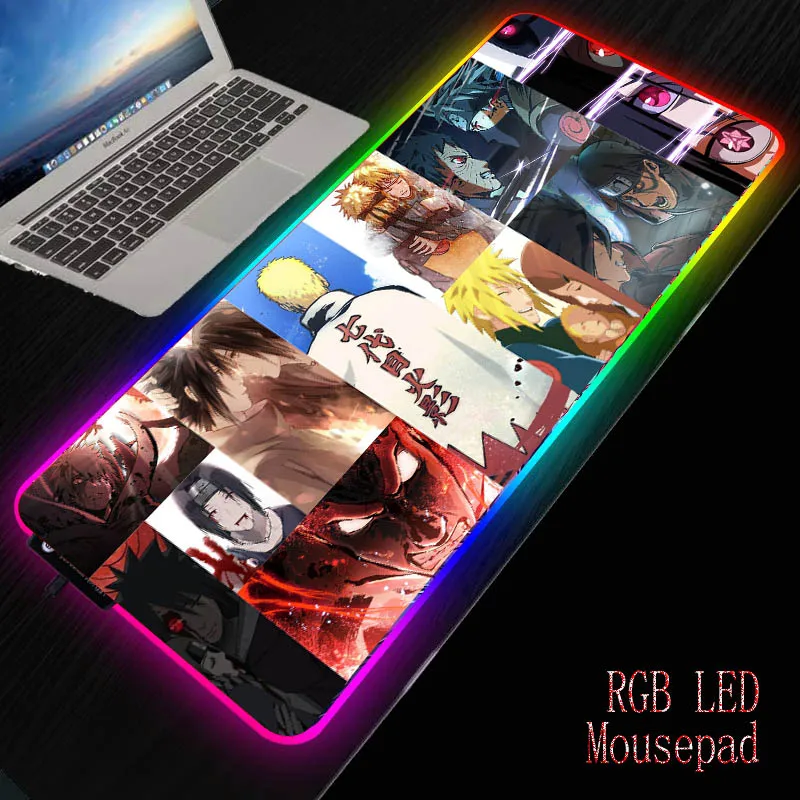 

Xgz Cartoons Anime Gaming Computer Mousepad RGB Large Mouse Pad Big Mause Pad PC Desk Play Mat with Backlit Dazzle Colors