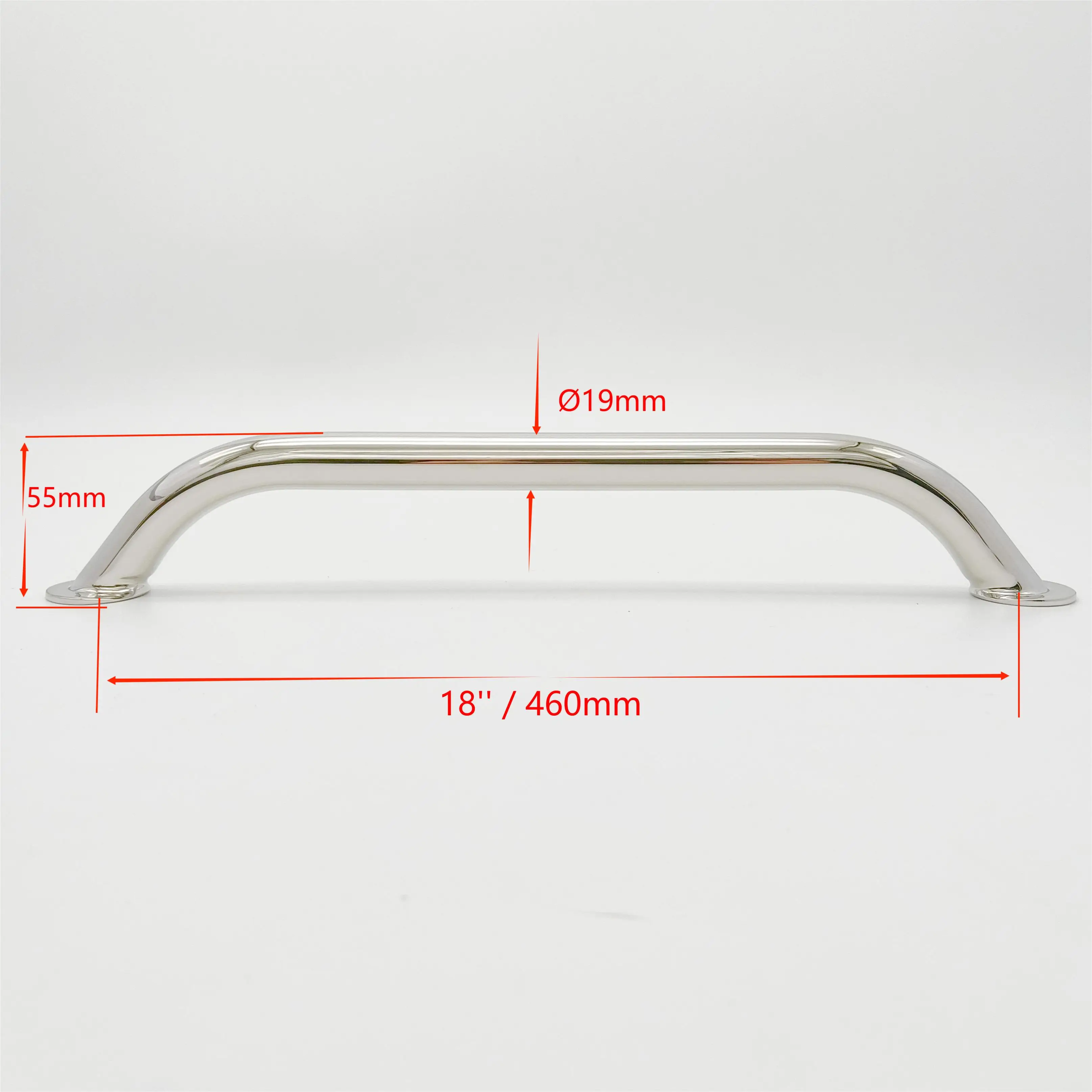 Highco-cast 460 mm 18 Polegada Corrimão Pega 316 Porta de Aço Inoxidável Lidar com Barco Espelho Polido