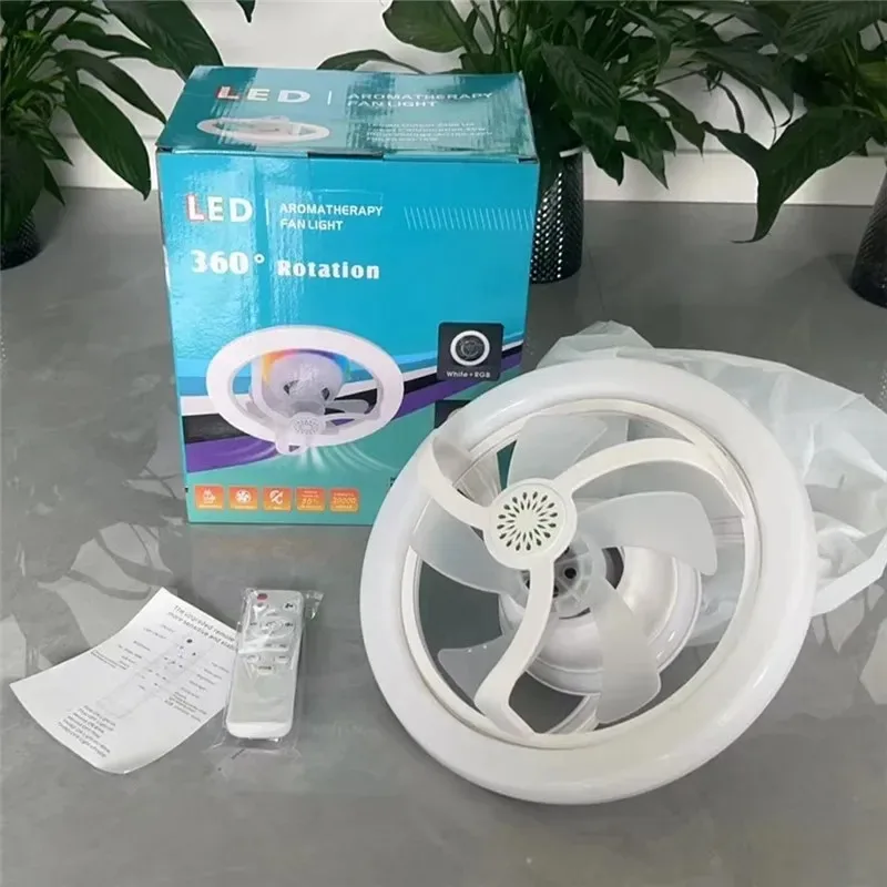 LED360° Remote Control Shaking Fan Light 50W