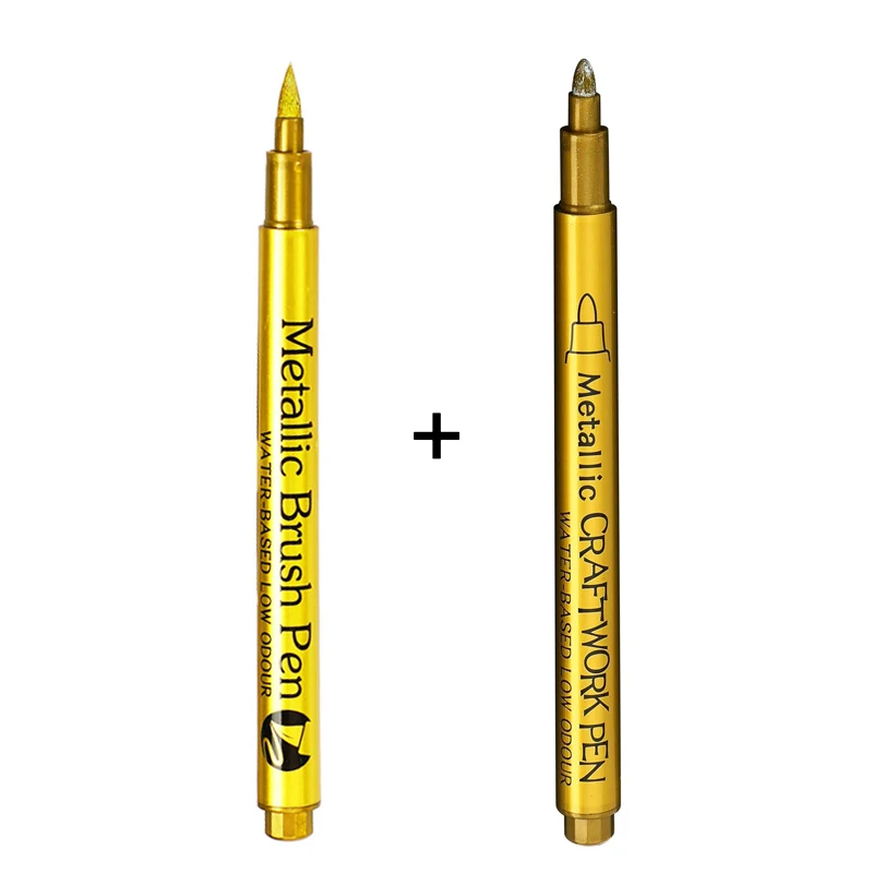 Metallic Gold & Silver Waterproof Permanent Paint Marker