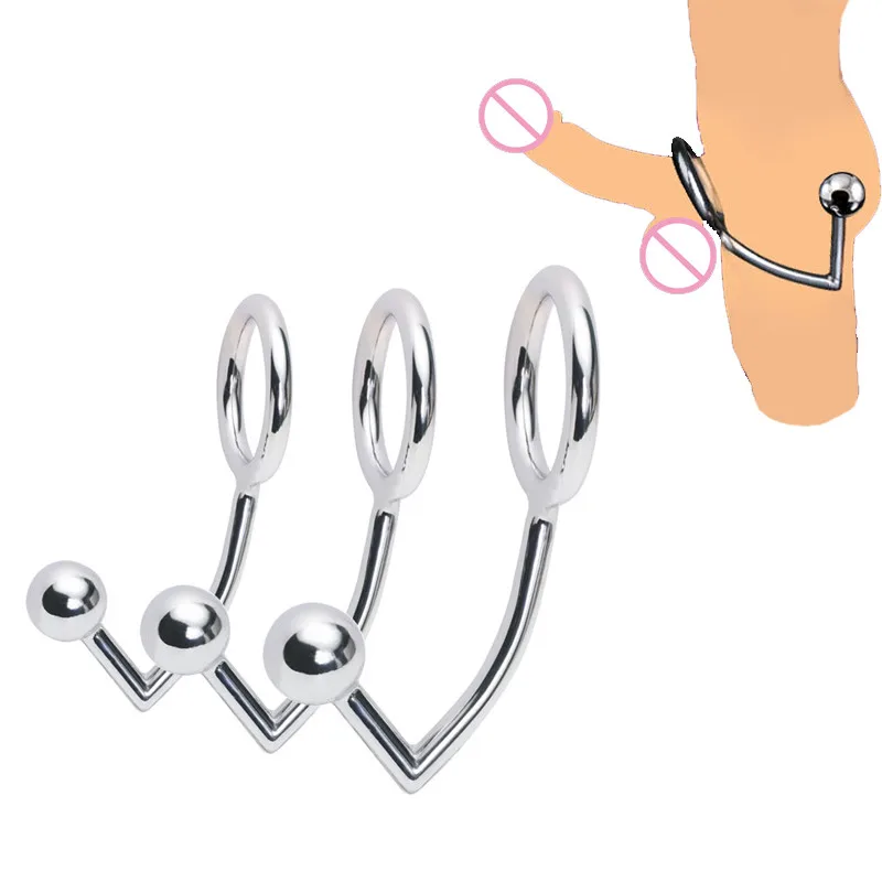 Stainless Steel Anal Hook With Ring For Men Anal Plug Fetish_voghion.com