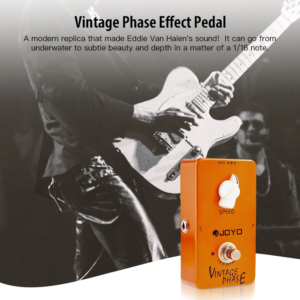 JF-06 Vintage Phase Guitar Pedal with SPEED Knob Re-Creates Classic Phaser Sound