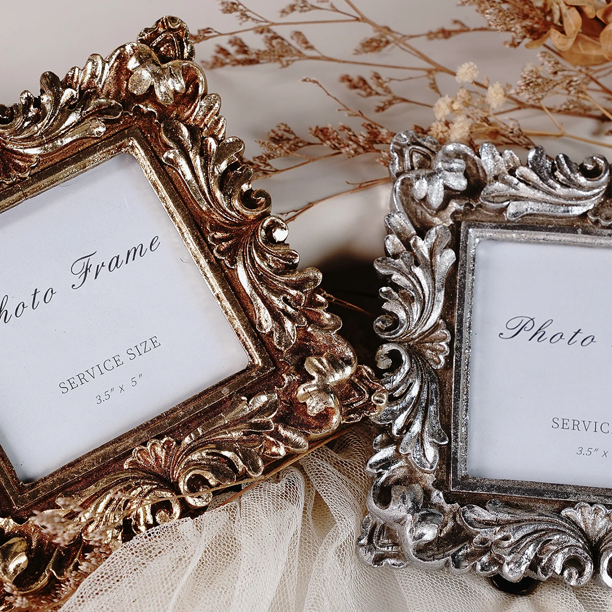 1PC, Chrysanthemum pattern resin photo frame, suitable for home photo decoration and shooting photography channel