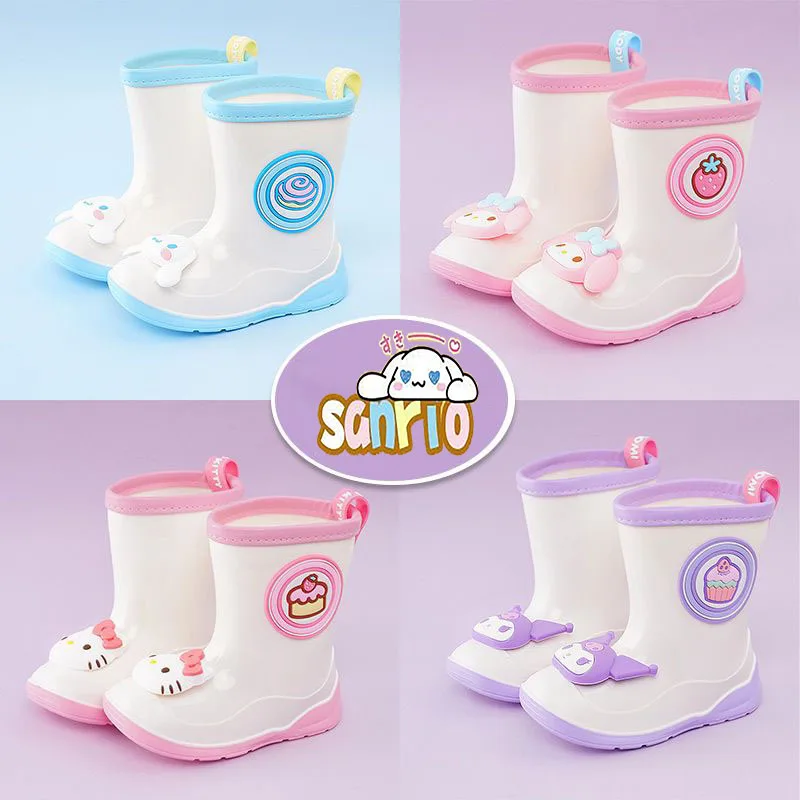 

Сапоги Sanrio Детские Водонепроницаемые, милая мультяшная аниме «Hello Kitty Kuromi», повседневная обувь для принцессы, подарок