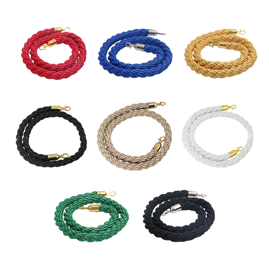 

Durable Barrier Rope For Reliable Crowd Control And Safety Assurance Chrome Snap Hook Rope Crowd blue W05-2