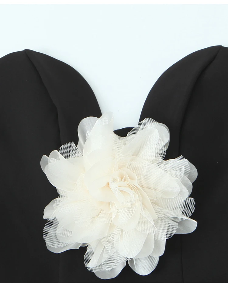 Off Shoulder Top Women Summer Sexy Corset Tanks & Camis Fashion Sleeveless Backless Top Chic Elegant Flower Bustier Camisole