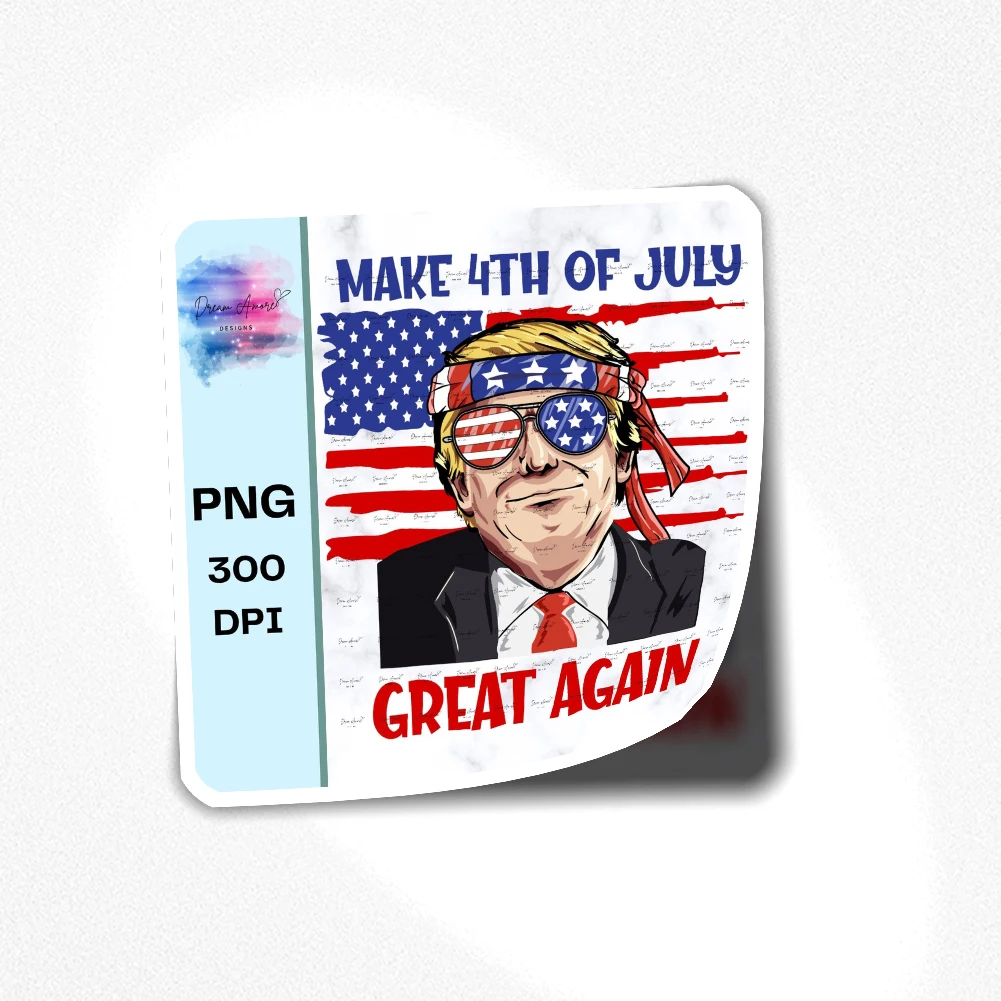 

4TH OF JULY STICKER 039 Sticker for Laptop Decor Bedroom Car Cute Cartoon Art Fashionable Public Suitcase