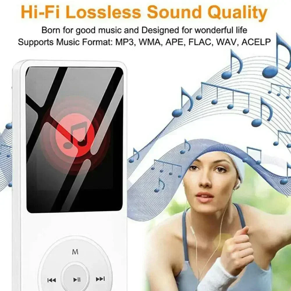 MP4/MP3 Player Student Walkman E-book Player Recorder Playback MP4 Playback Audio Audio Music Fo V3R8 Bluetooth Portable MP3/MP4