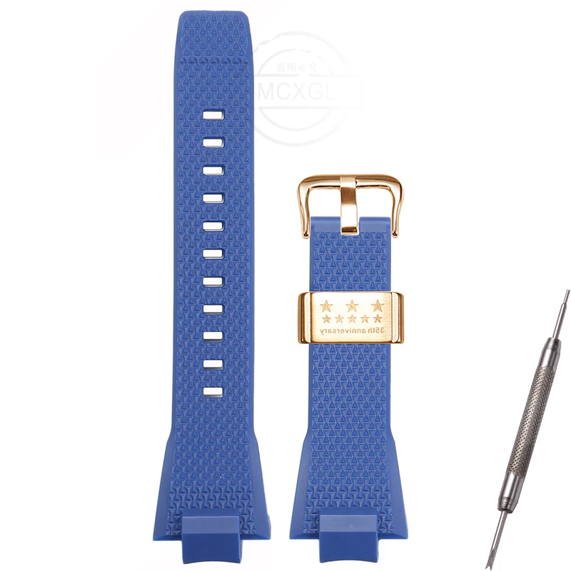 Durable Rubber Replacement Strap for Men's Sports Watches – Waterproof Resin Bracelet