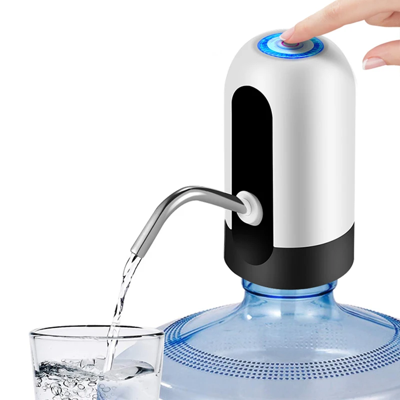 

Portable Water Dispenser Electric Pump Usb Charge Water Pump For 5 Gallon Bottle With Extension Hose Barreled Water Tools