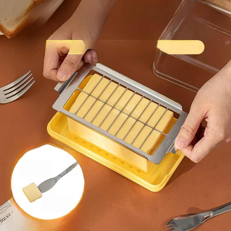 Butter Cutting Storage Box Cheese Separator Refrigerator Organizer Tool Fre Sle Japanese Design Food Storage Container