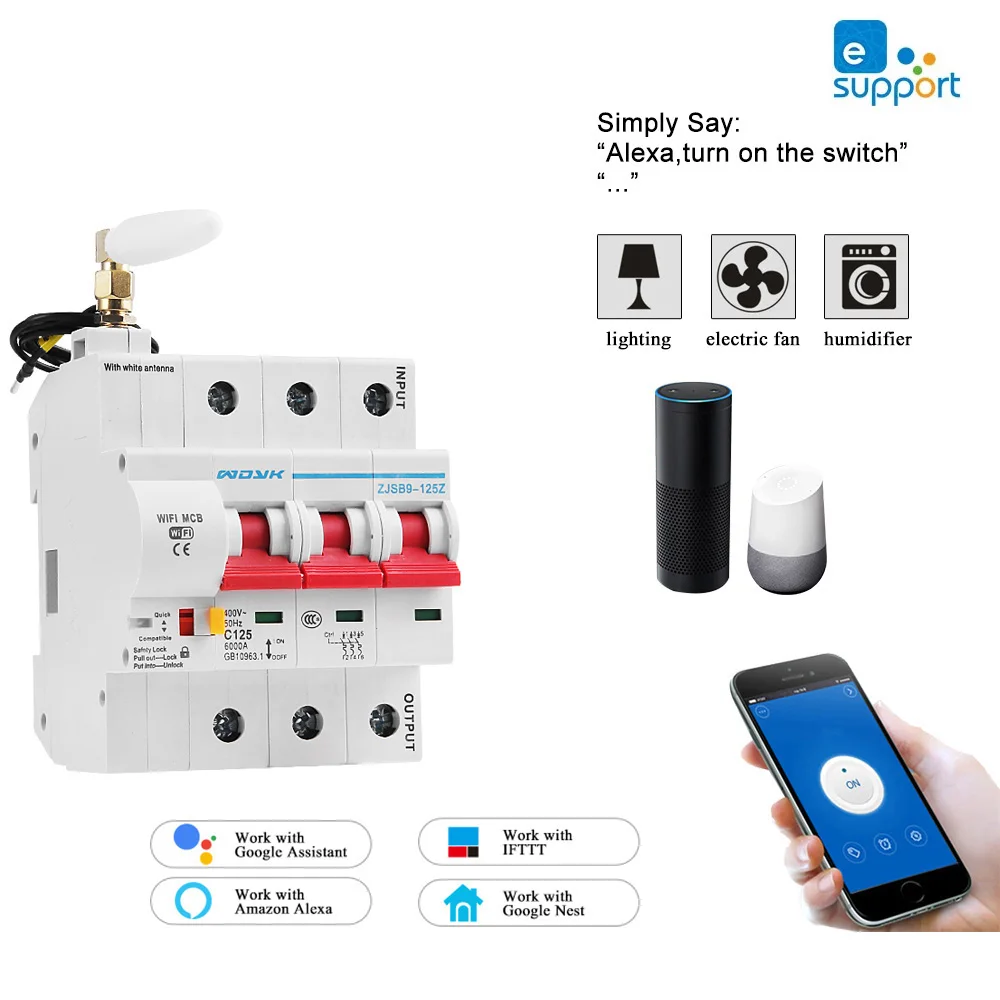 3PWiFiCircuitBreakeroverloadshortcircuitprotectionremote