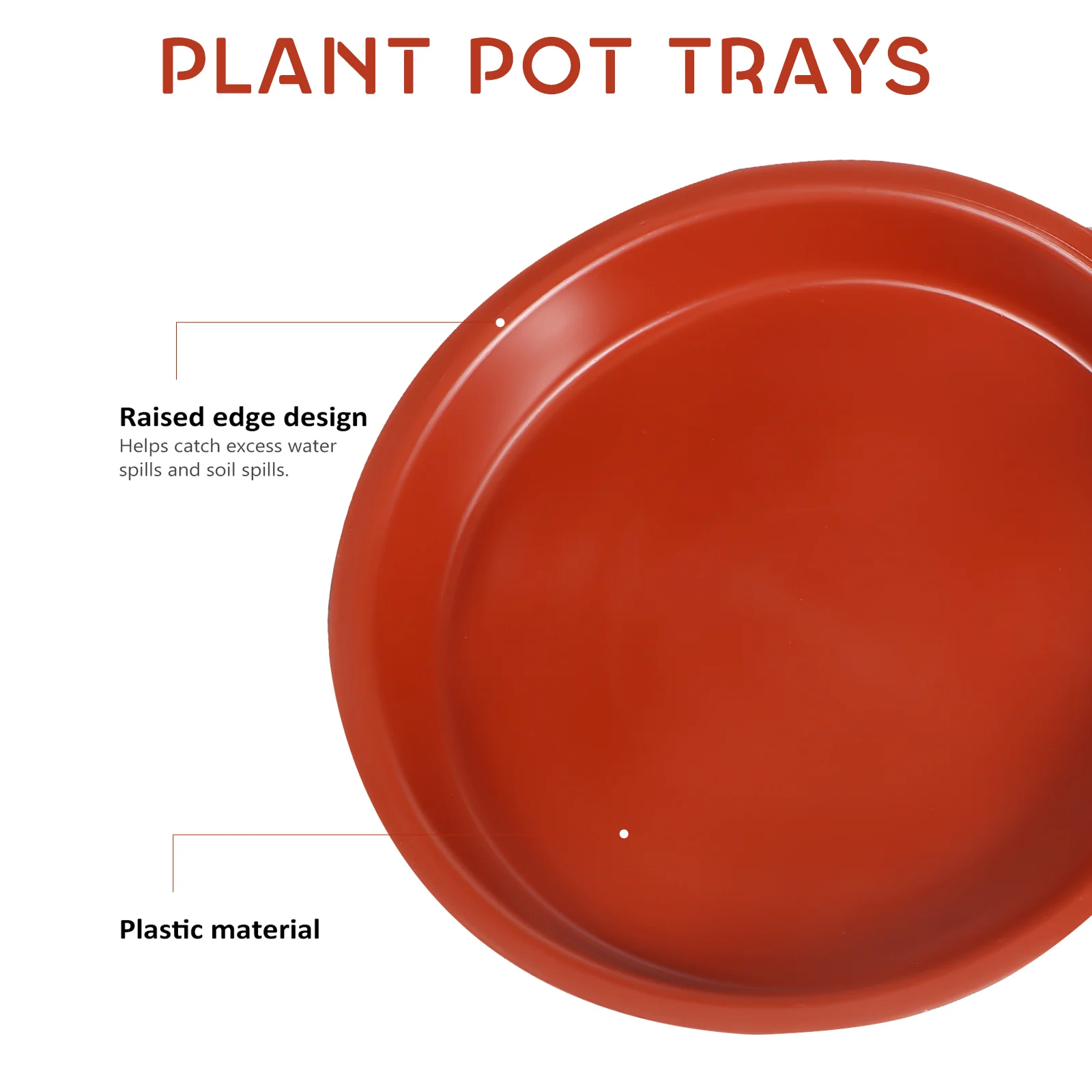 5 Pcs Round Tray Dishes Saucer Pot Saucers Base Plastic Drip Trays Plants Watering Bottom Planter Plate