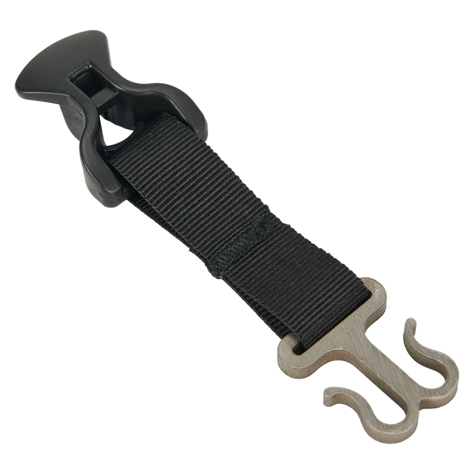 

Hooks Tent Buckle Rope Holder Practical To Use About 85x20mm Black Connection Durable Nylon+Stainless Steel+ABS