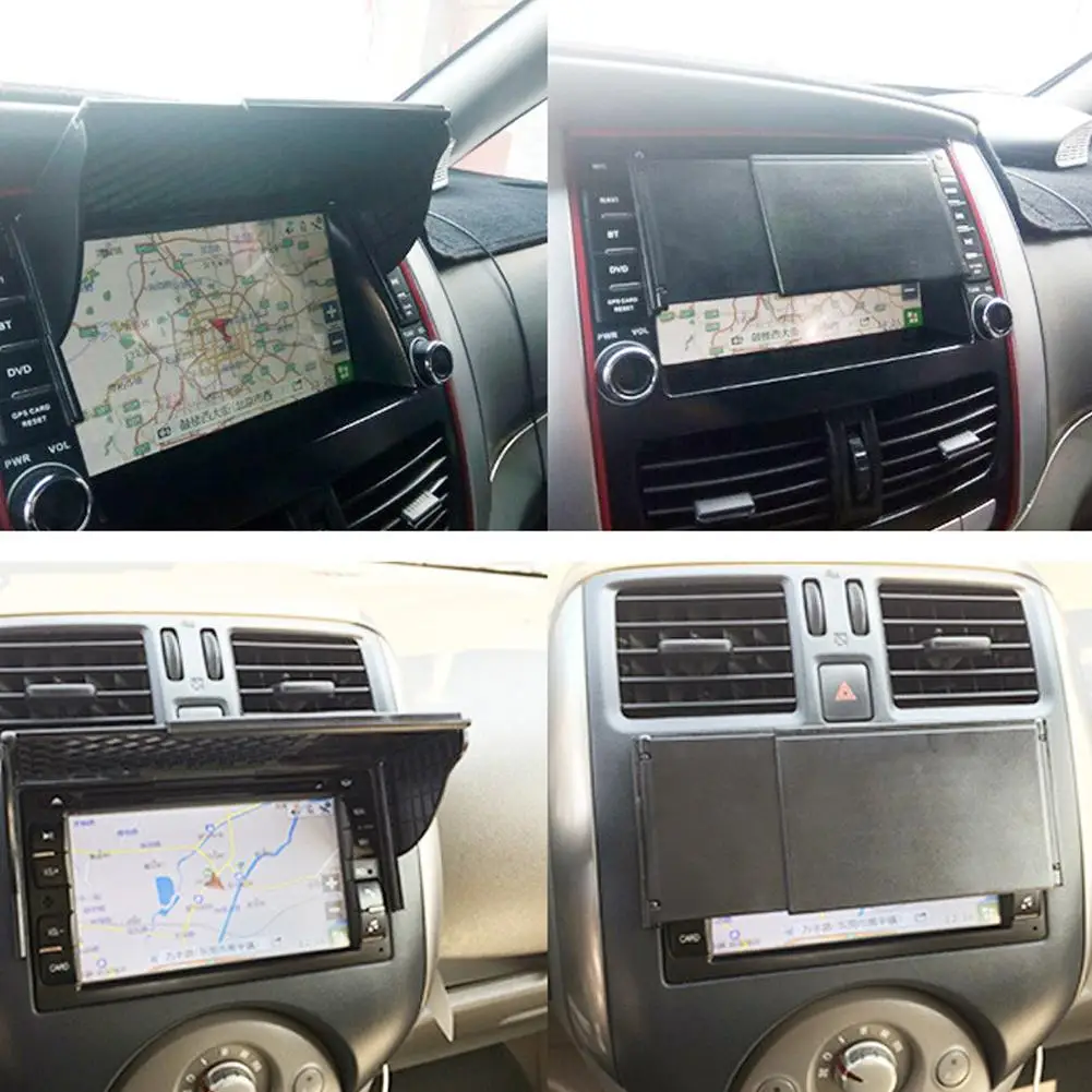 5.5-10 Inch Car GPS Sunshade Cover GPS Screen Sun Shade Visor Car Central Dashboard Navigator Display Interior Accessori